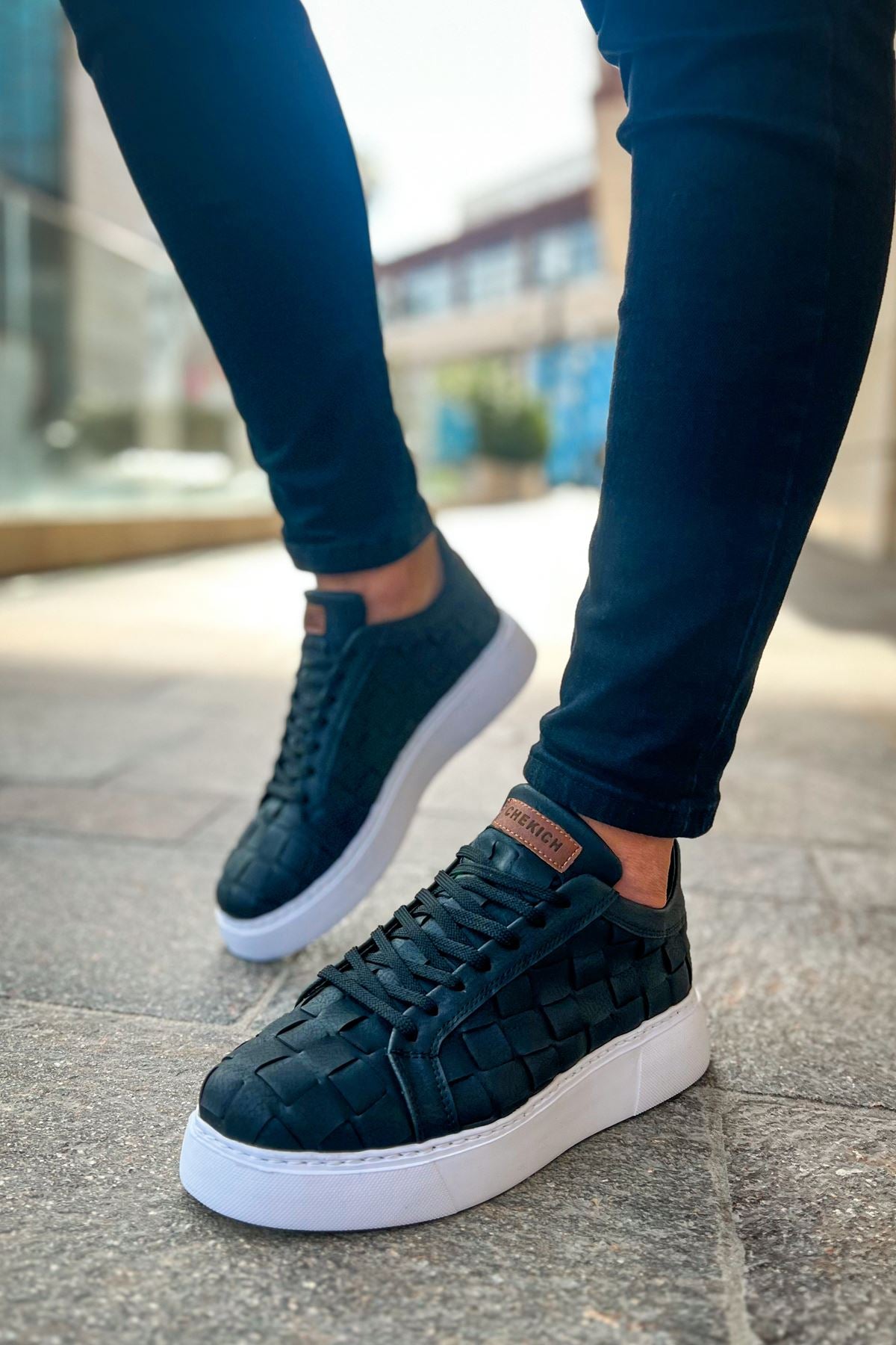 Vimini Bağcıklı Şık Günlük Erkek Spor Ayakkabı Siyah