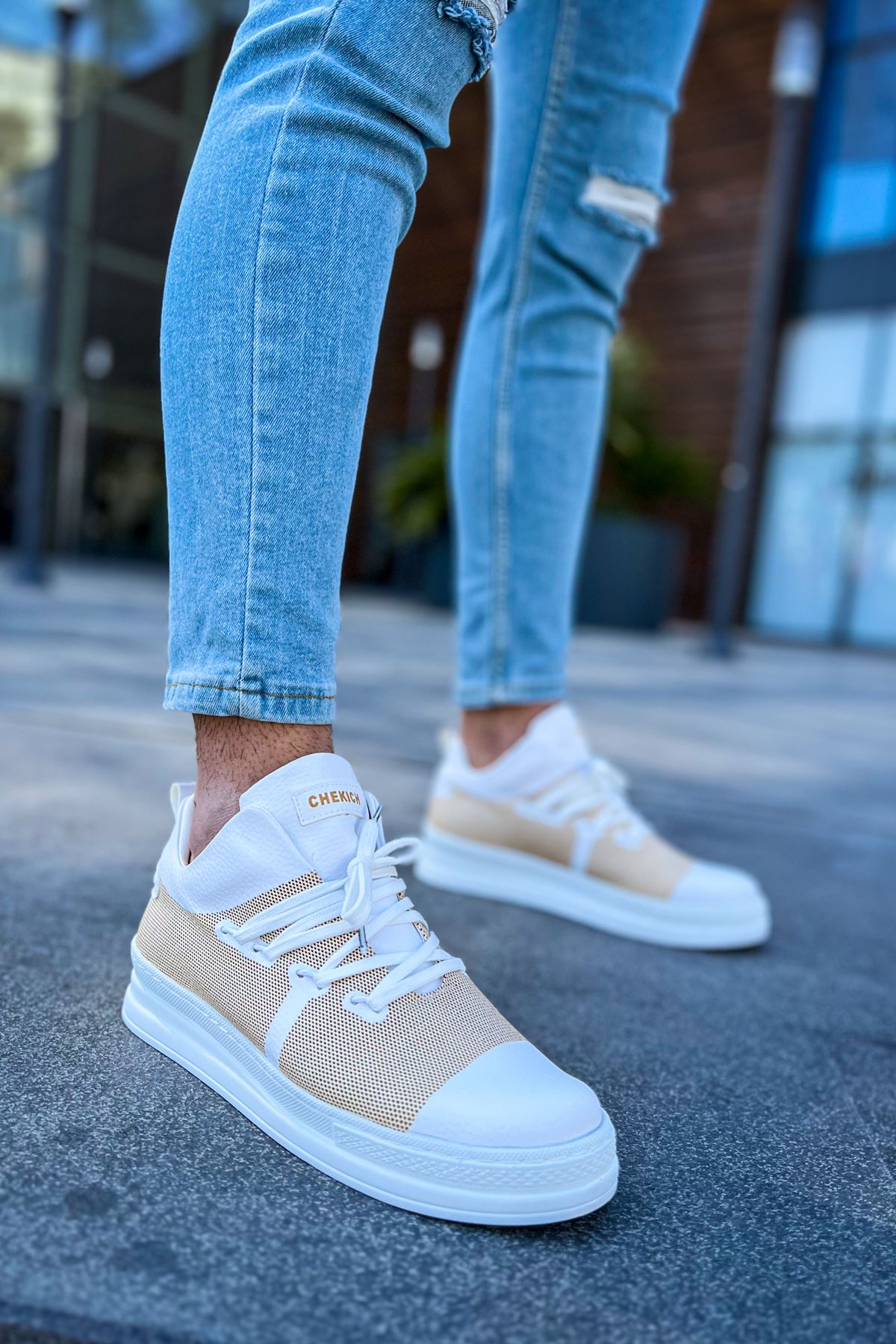 ZRC219 Laser Premium Bağcıklı Erkek Ayakkabı Beyaz