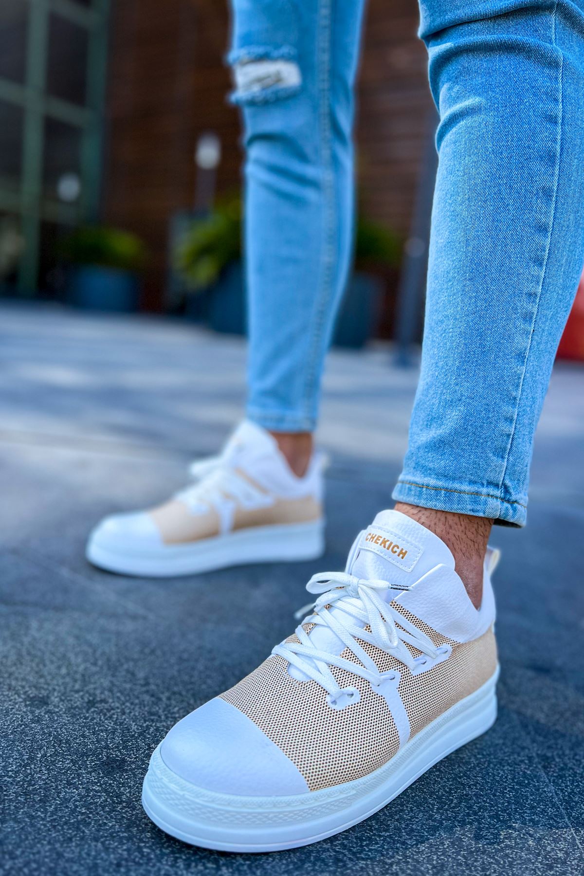 ZRC219 Laser Premium Bağcıklı Erkek Ayakkabı Beyaz