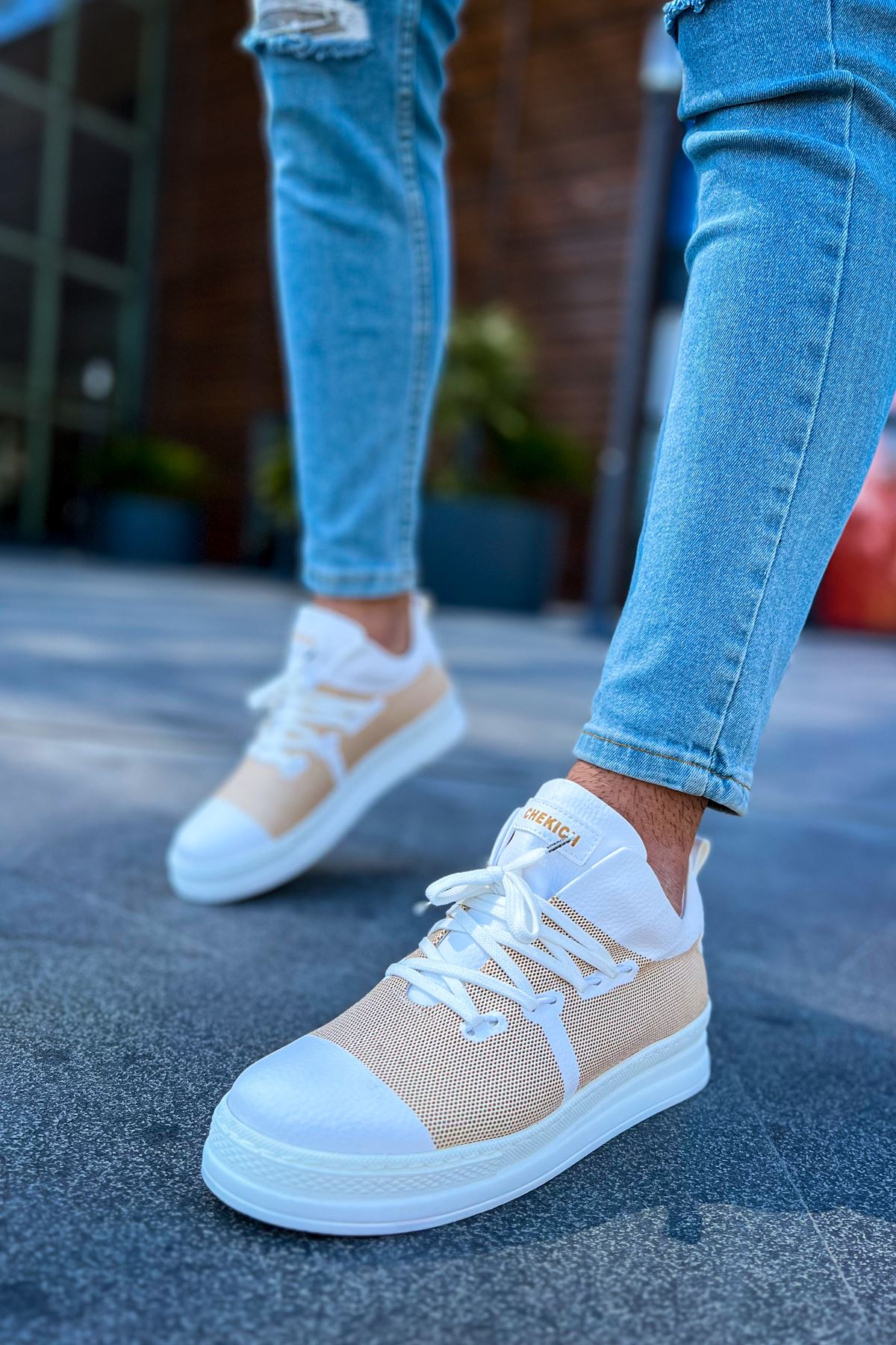 ZRC219 Laser Premium Bağcıklı Erkek Ayakkabı Beyaz