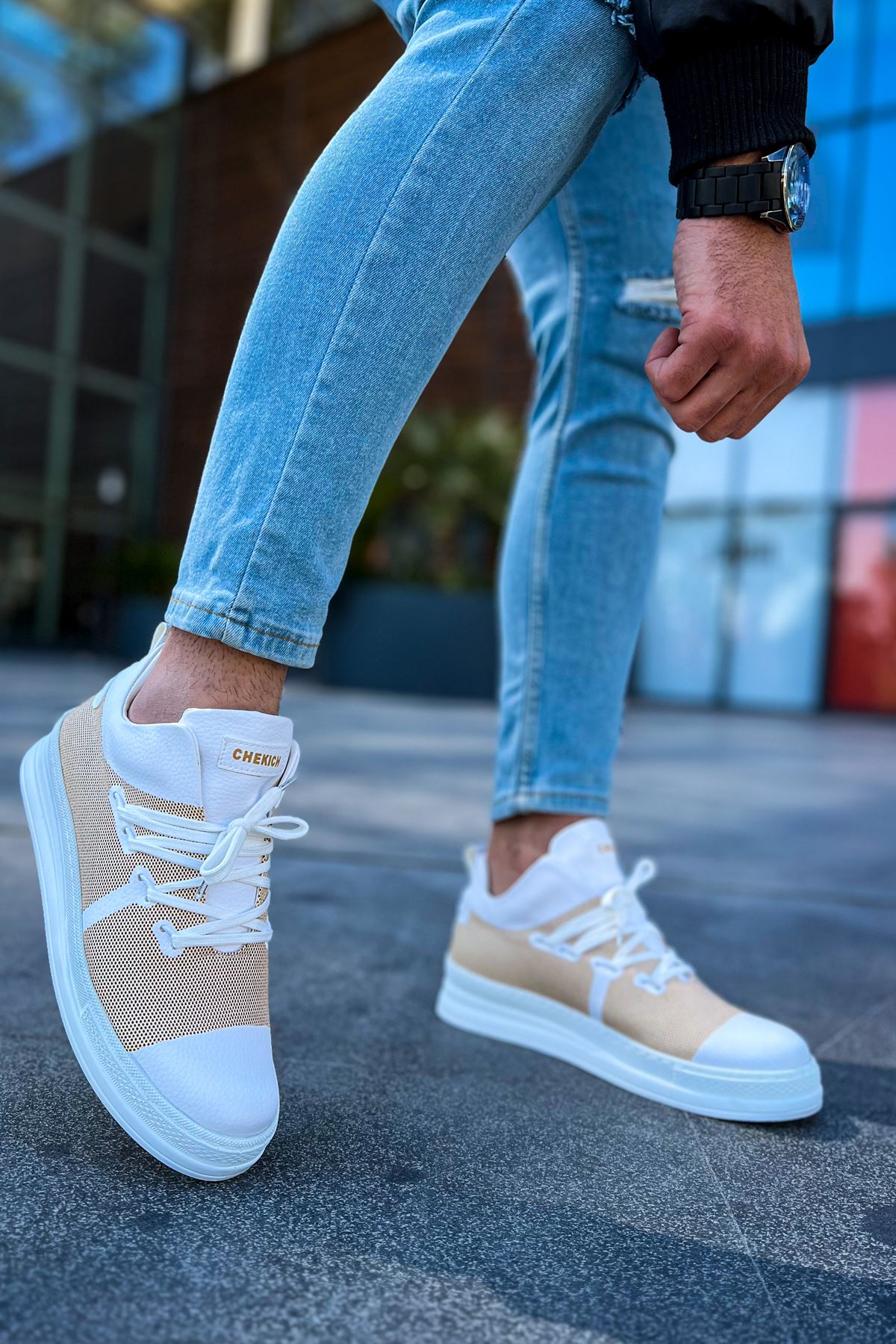 ZRC219 Laser Premium Bağcıklı Erkek Ayakkabı Beyaz