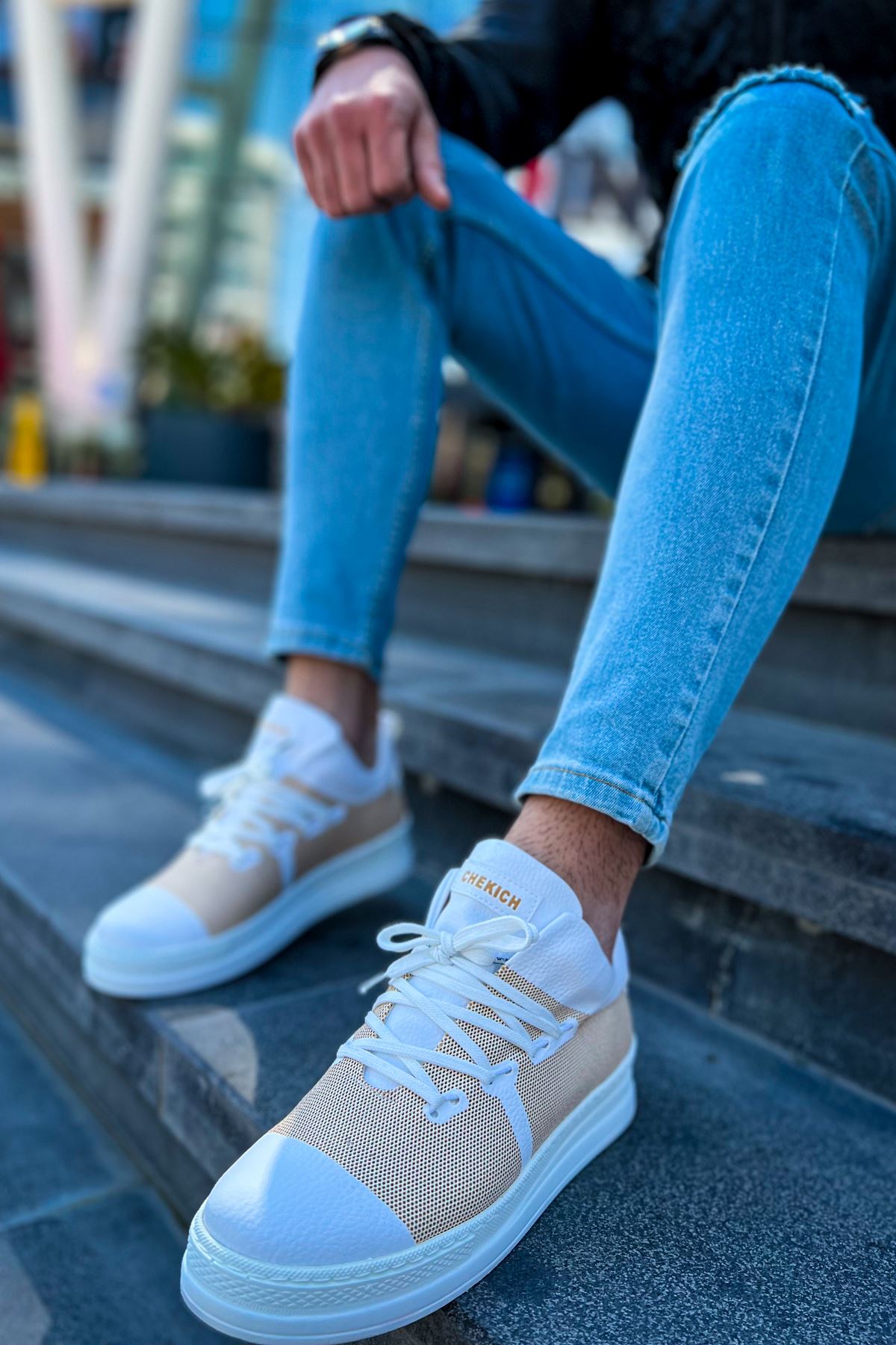 ZRC219 Laser Premium Bağcıklı Erkek Ayakkabı Beyaz