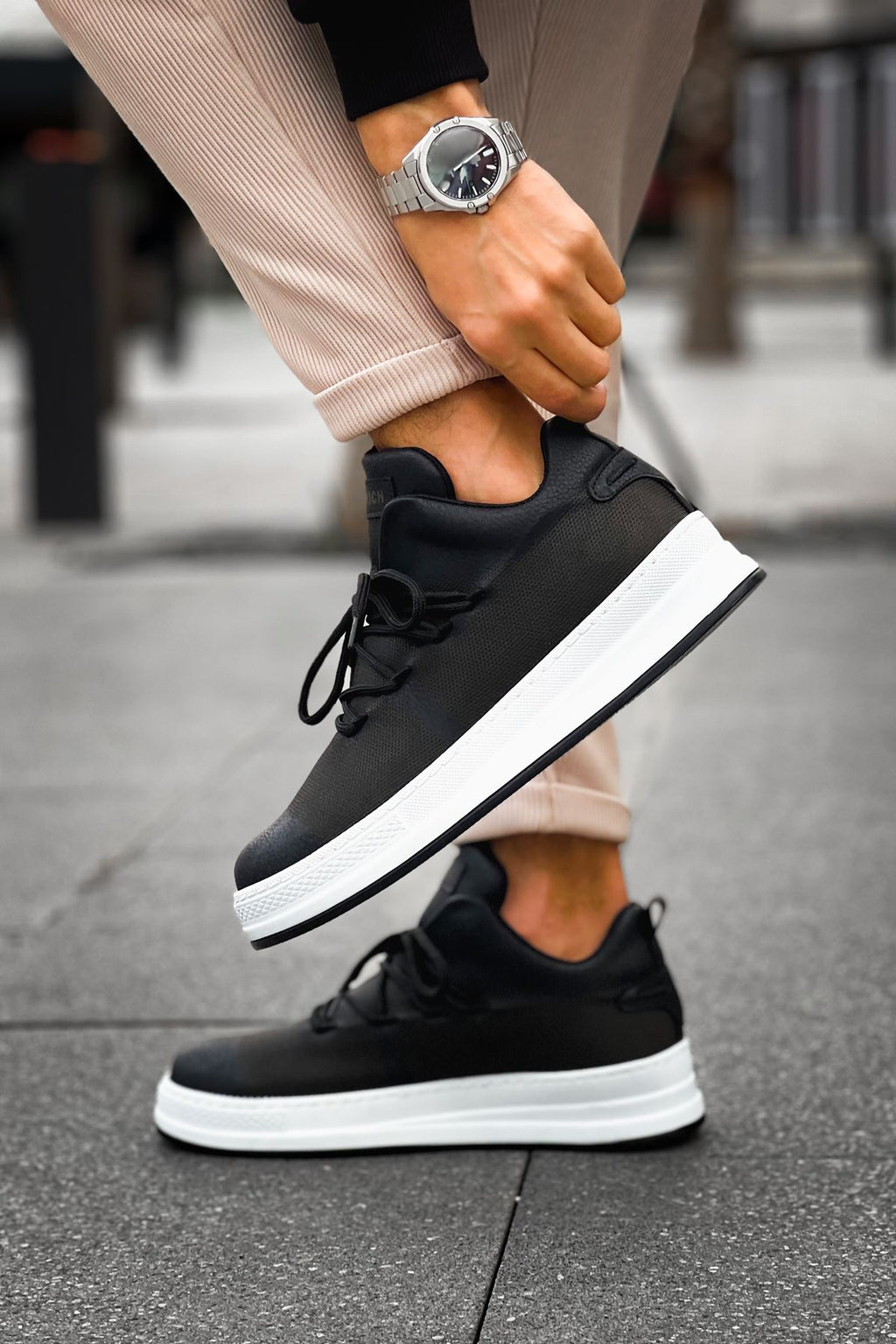 ZRC219 Laser Premium Bağcıklı Erkek Ayakkabı Siyah