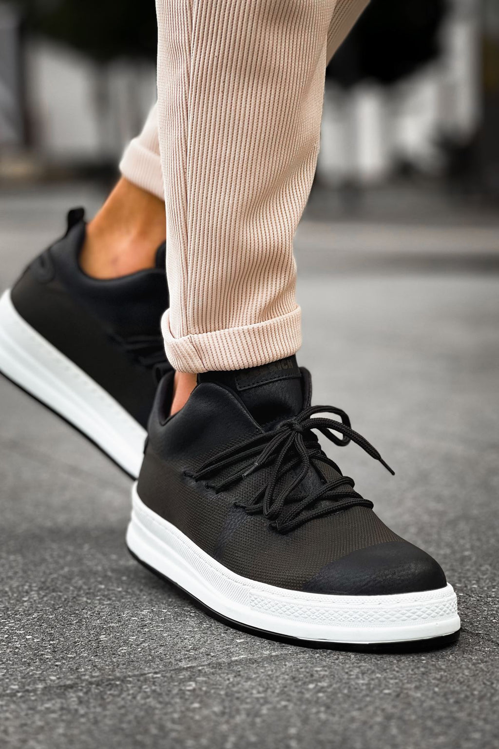 ZRC219 Laser Premium Bağcıklı Erkek Ayakkabı Siyah