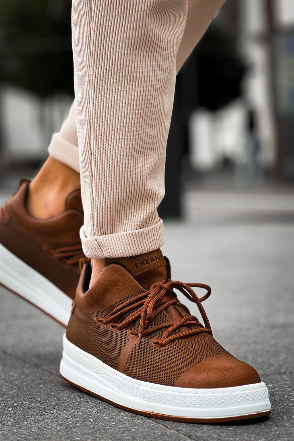 ZRC219 Laser Premium Bağcıklı Erkek Ayakkabı Taba