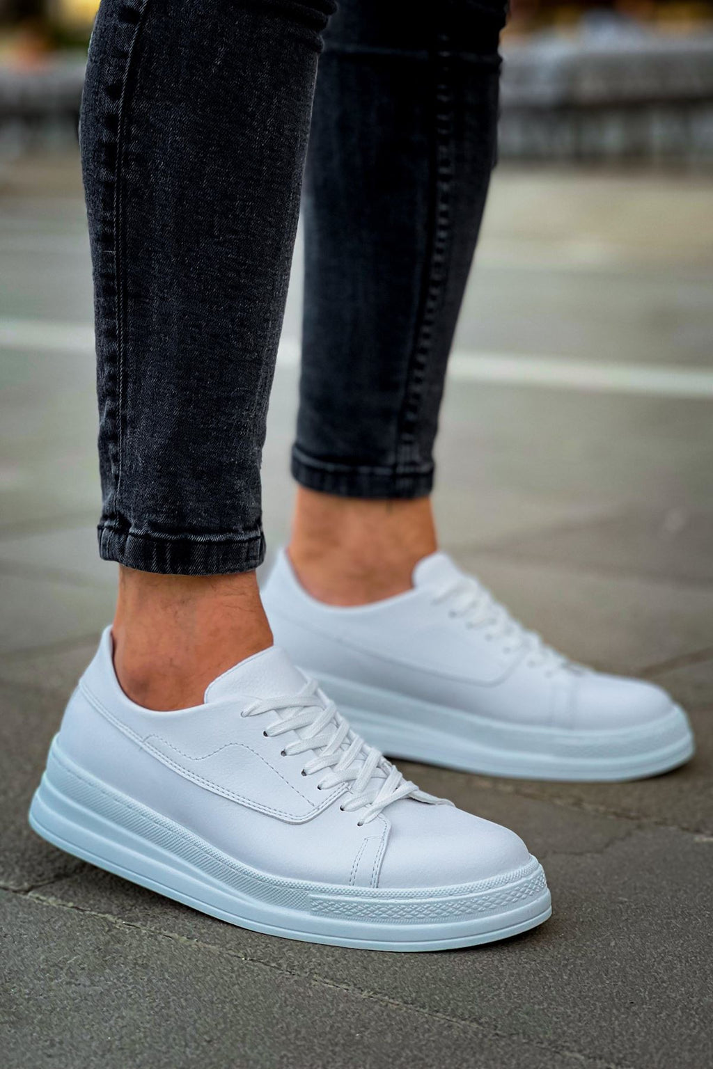 ZRC2401 Bağcıklı Günlük Rahat Erkek Spor Ayakkabı Beyaz