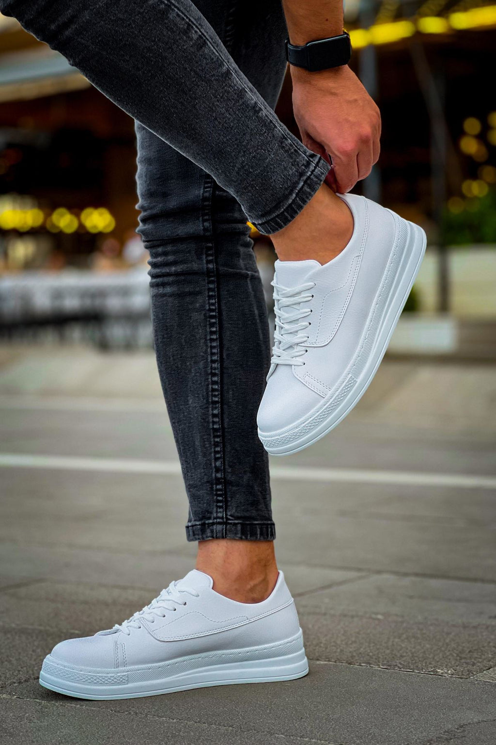 ZRC2401 Bağcıklı Günlük Rahat Erkek Spor Ayakkabı Beyaz