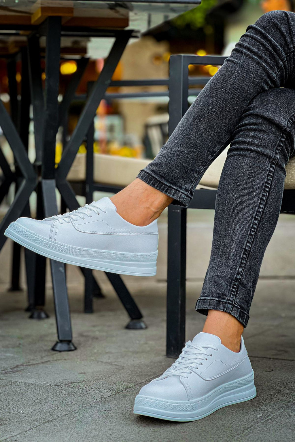 ZRC2401 Bağcıklı Günlük Rahat Erkek Spor Ayakkabı Beyaz