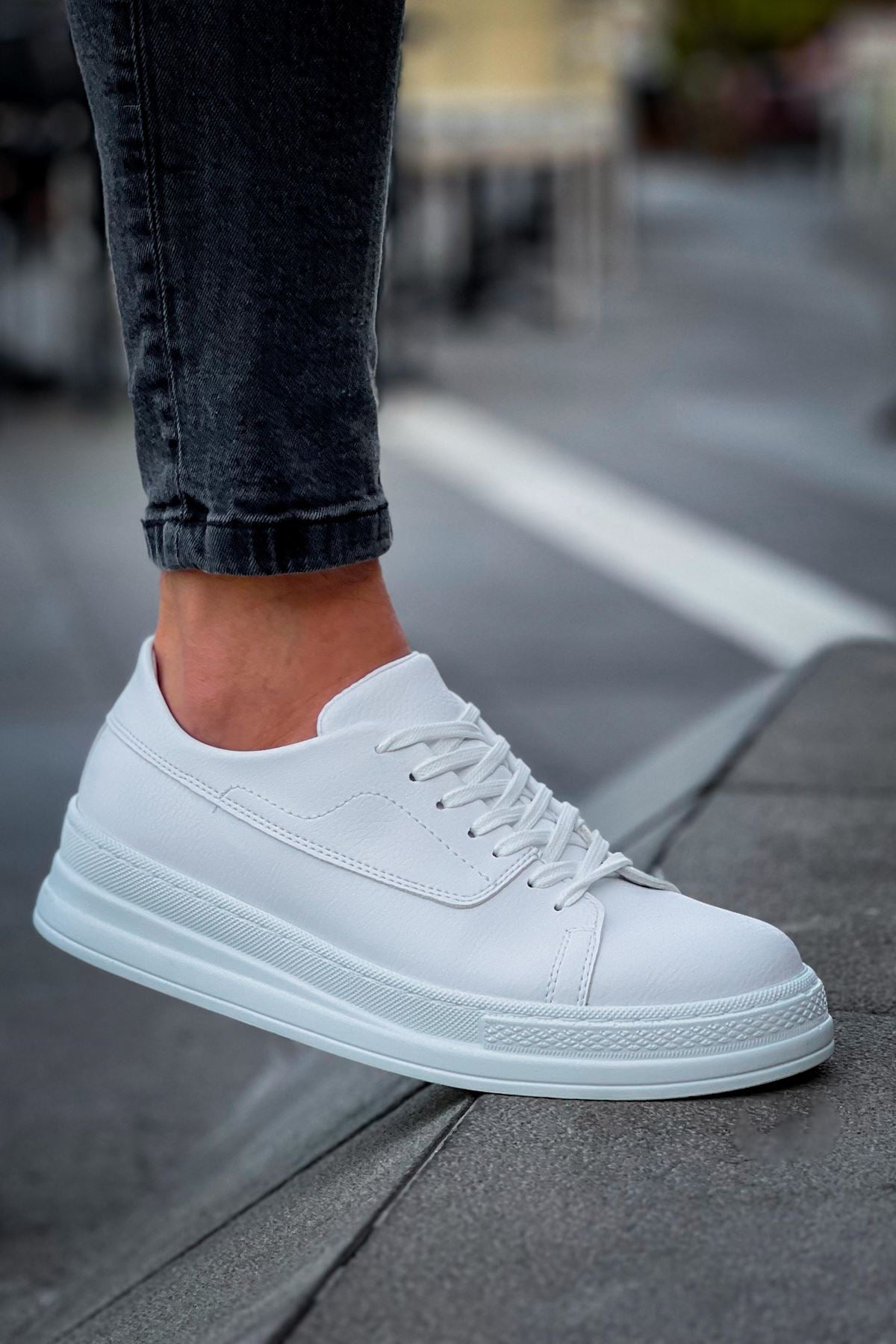 ZRC2401 Bağcıklı Günlük Rahat Erkek Spor Ayakkabı Beyaz