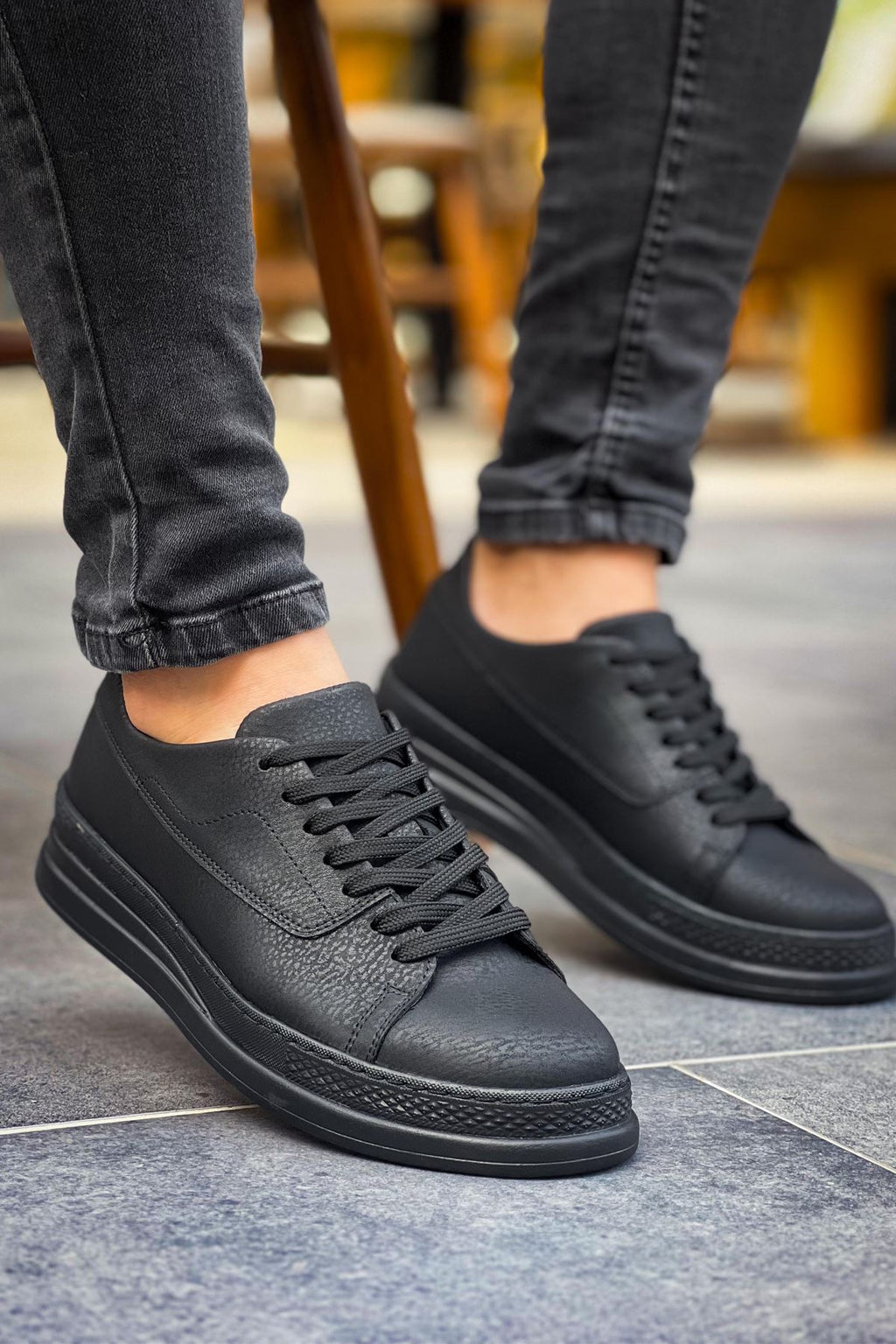ZRC2401 Bağcıklı Günlük Rahat Erkek Spor Ayakkabı Siyah