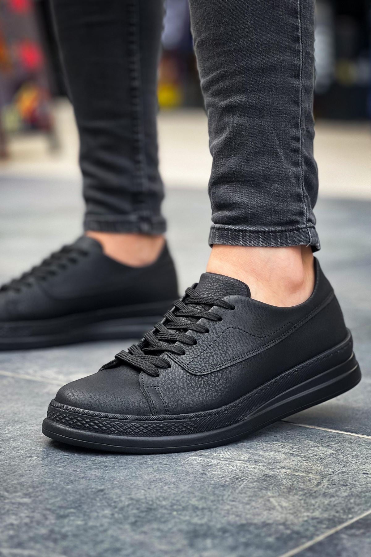 ZRC2401 Bağcıklı Günlük Rahat Erkek Spor Ayakkabı Siyah
