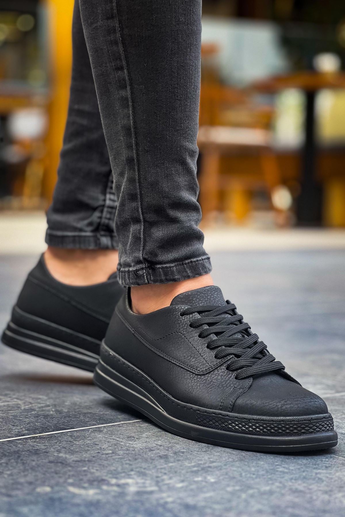 ZRC2401 Bağcıklı Günlük Rahat Erkek Spor Ayakkabı Siyah