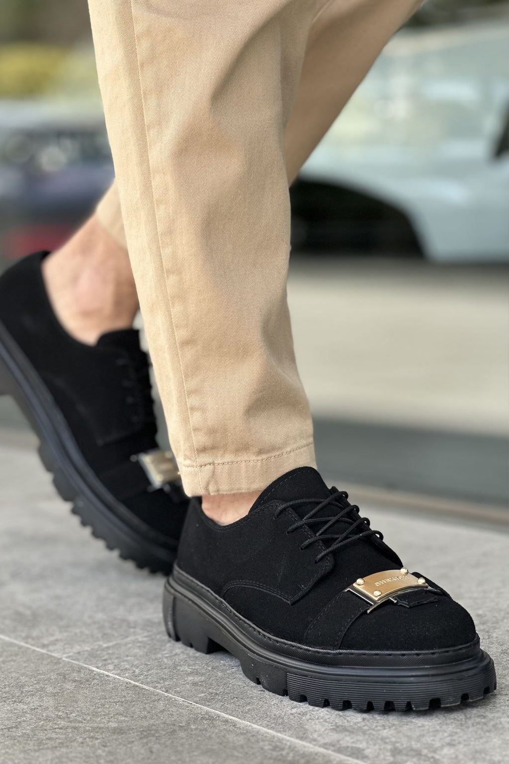 ZRC2402 Günlük Bağcıklı Casual Erkek Ayakkabı Siyah Süet