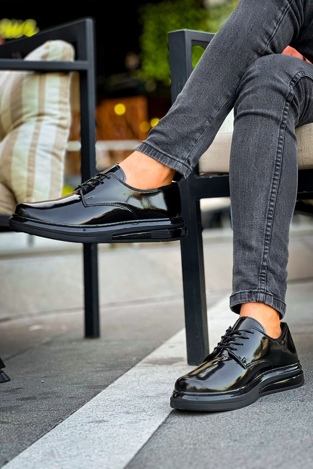 ZRC2403 Premium Günlük Erkek Klasik Ayakkabı Siyah Rugan