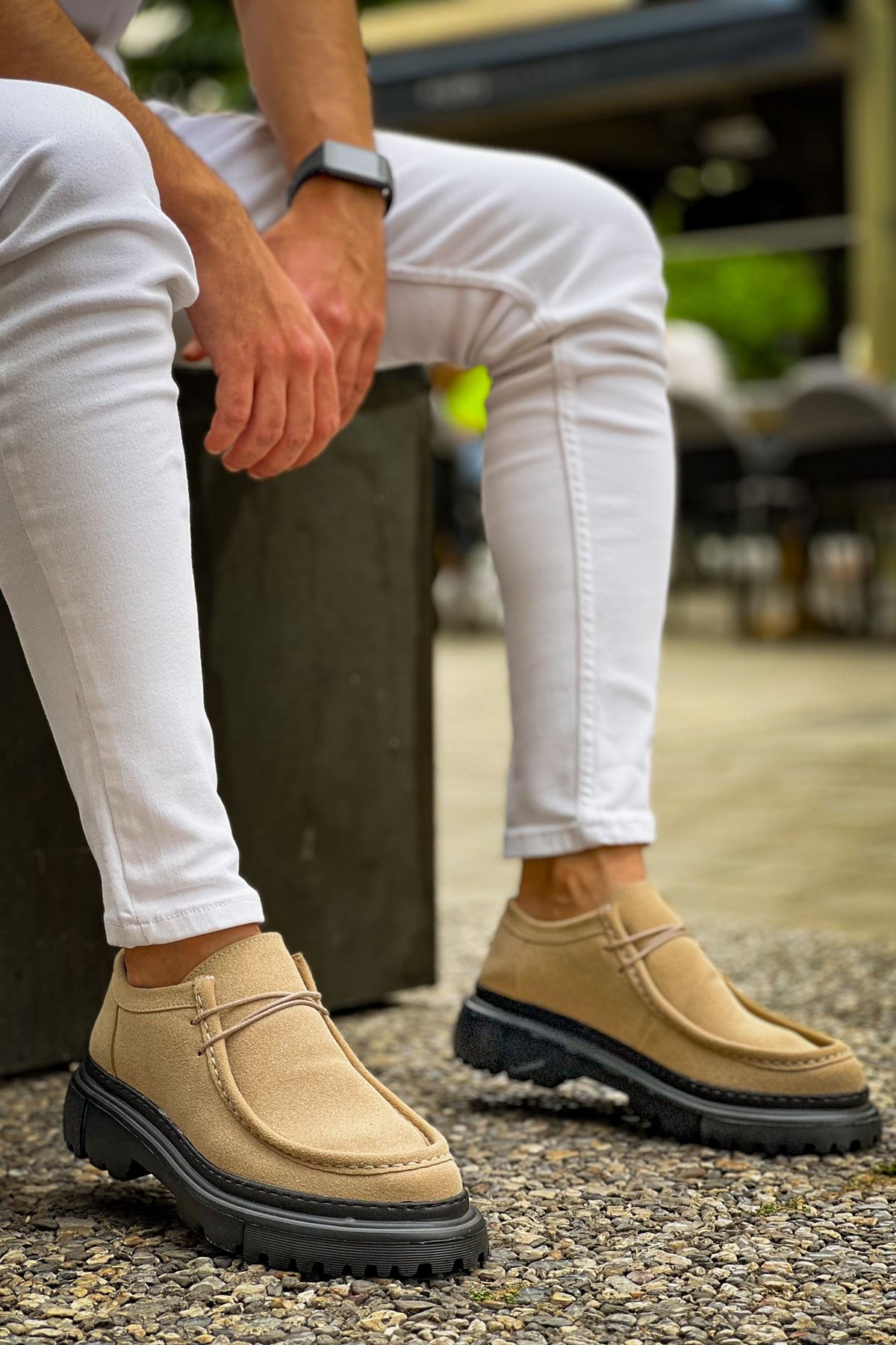 Castle Premium Tarz Casual Erkek Ayakkabı Bej Süet