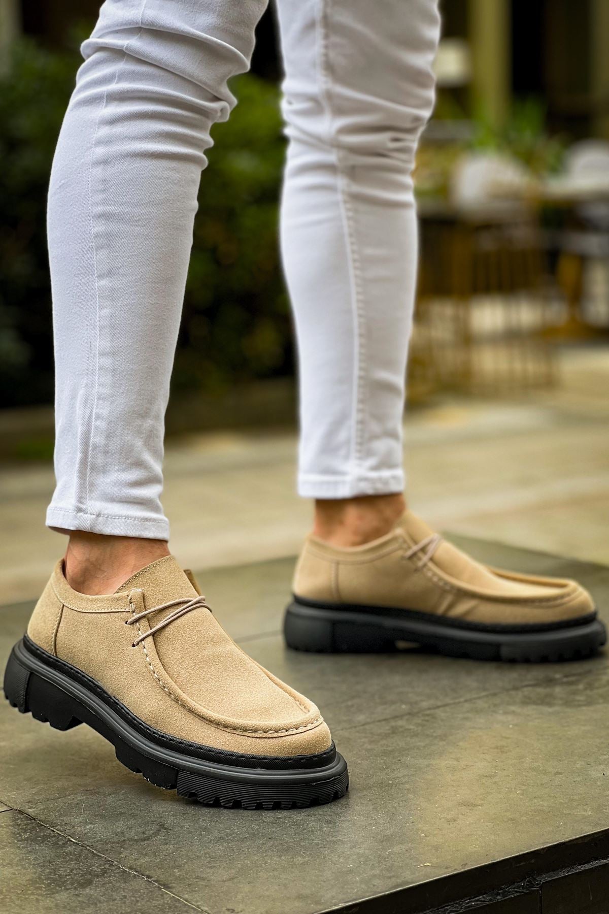Castle Premium Tarz Casual Erkek Ayakkabı Bej Süet