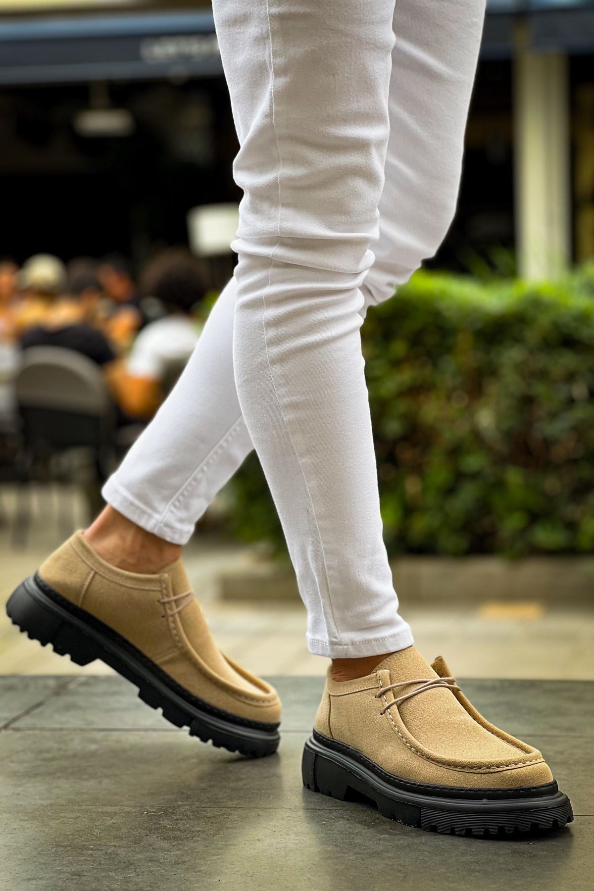 Castle Premium Tarz Casual Erkek Ayakkabı Bej Süet