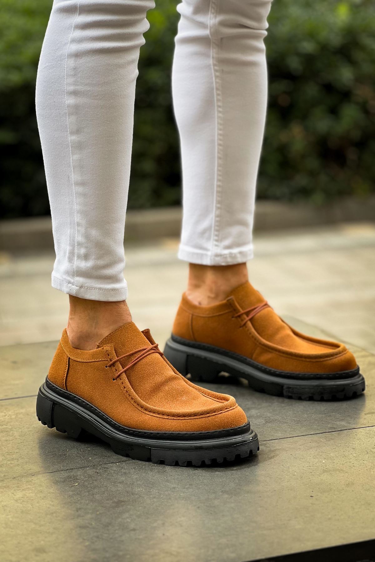 Castle Premium Tarz Casual Erkek Ayakkabı Taba Süet