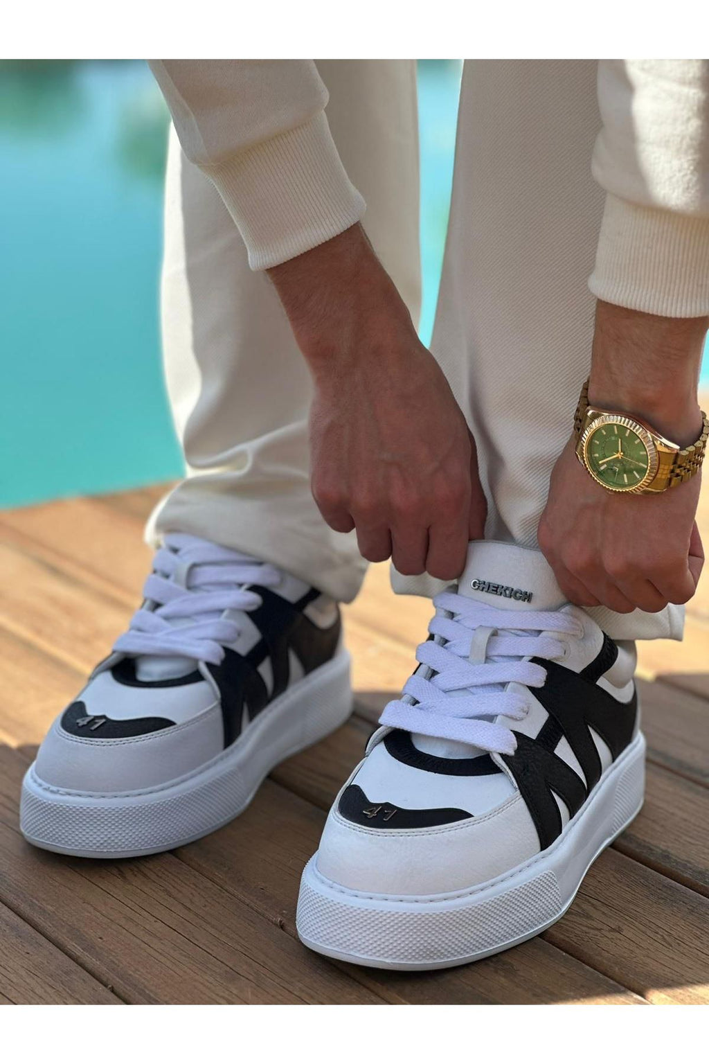 Star-X Premium Erkek Spor Ayakkabı Beyaz Siyah