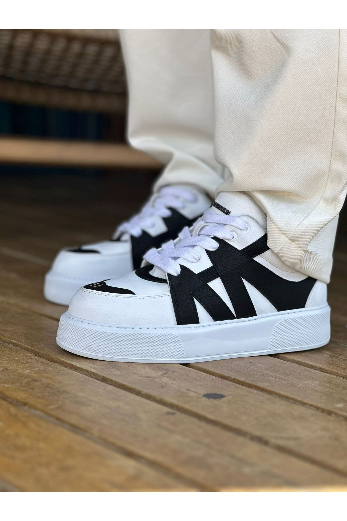 Star-X Premium Erkek Spor Ayakkabı Beyaz Siyah