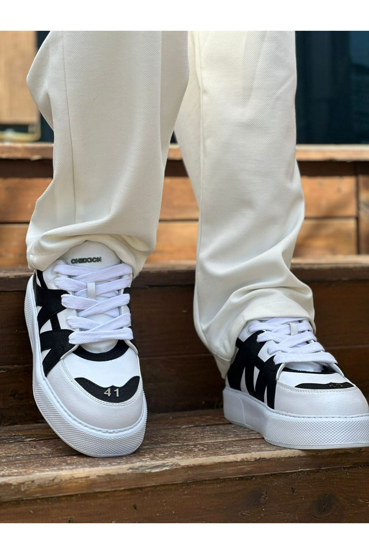 Star-X Premium Erkek Spor Ayakkabı Beyaz Siyah