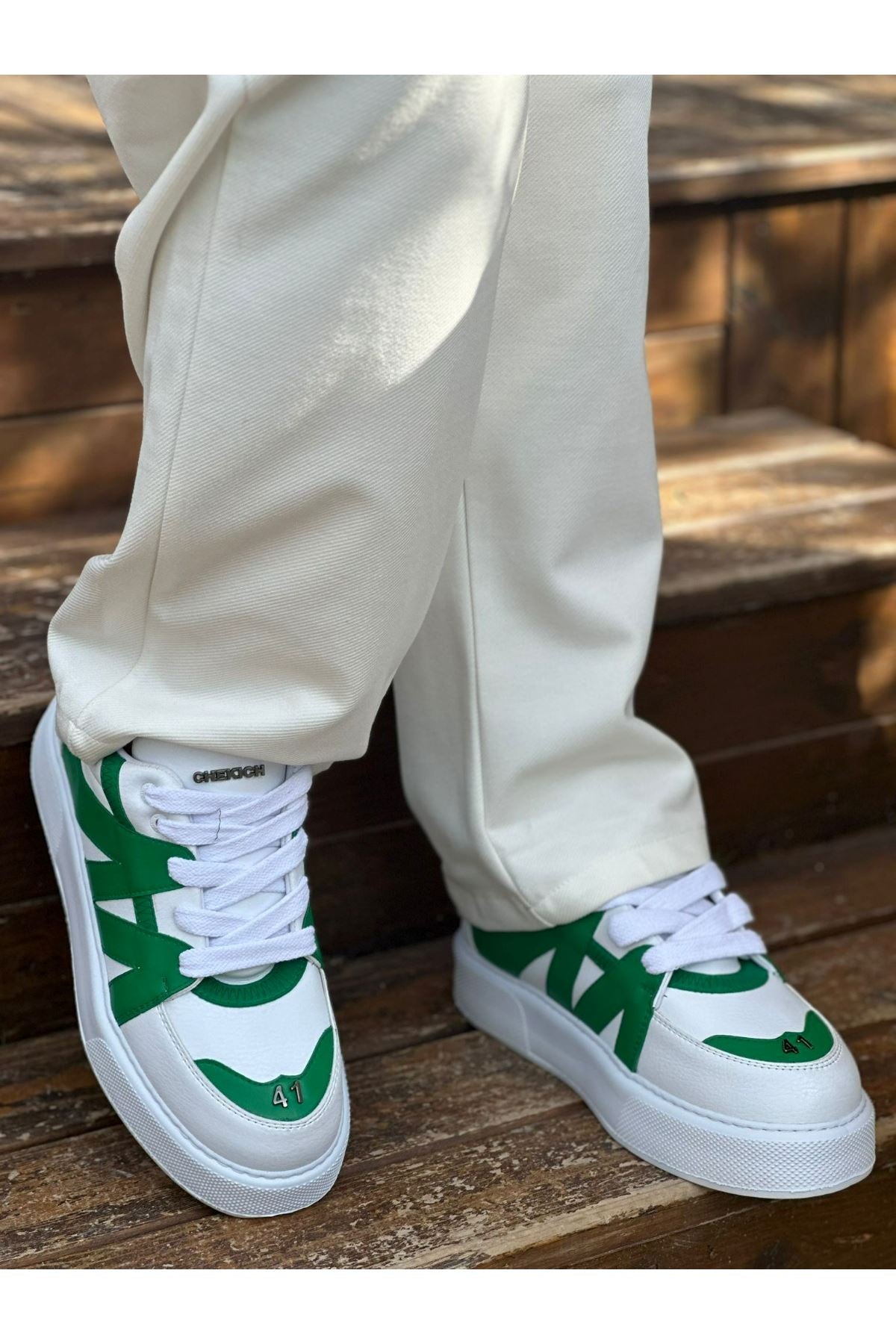 Star-X Premium Erkek Spor Ayakkabı Beyaz Yeşil