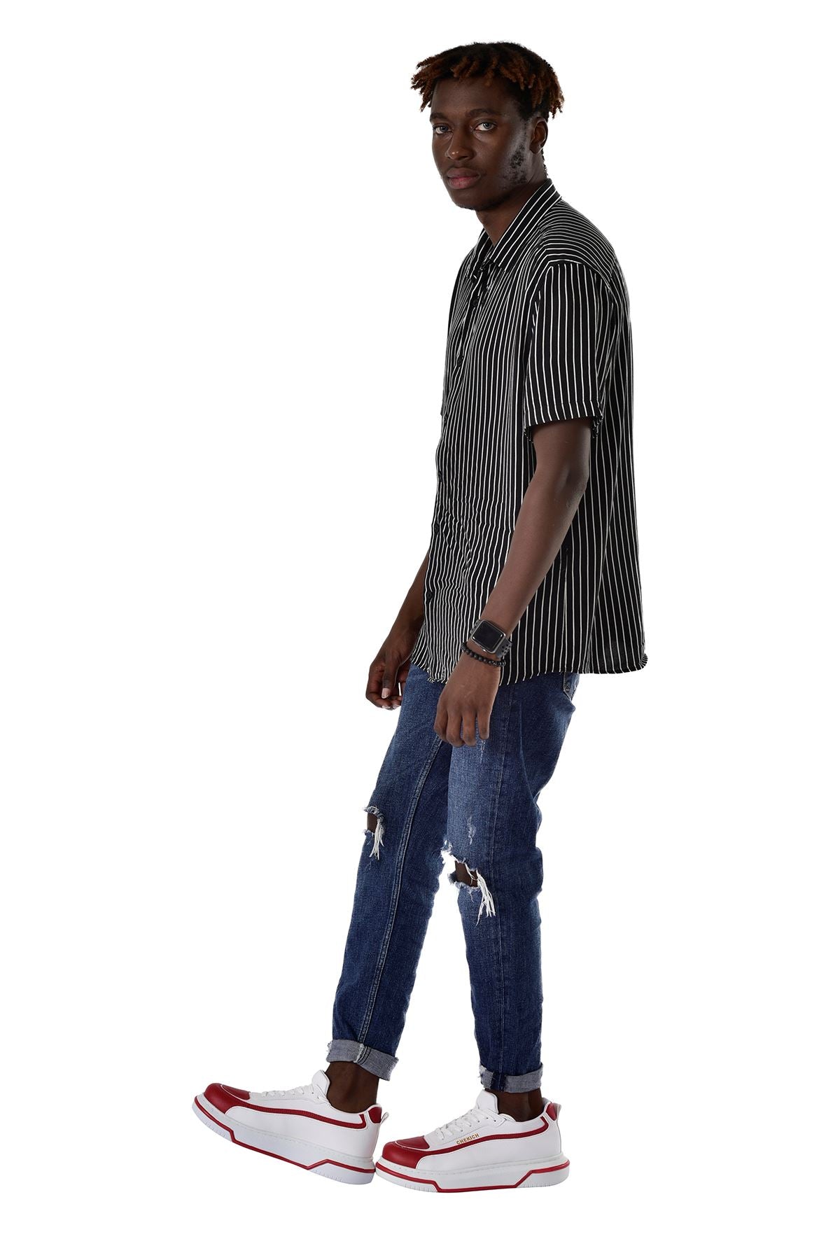 Signature Line Up Erkek Bağcıklı Sneaker Kırmızı Beyaz