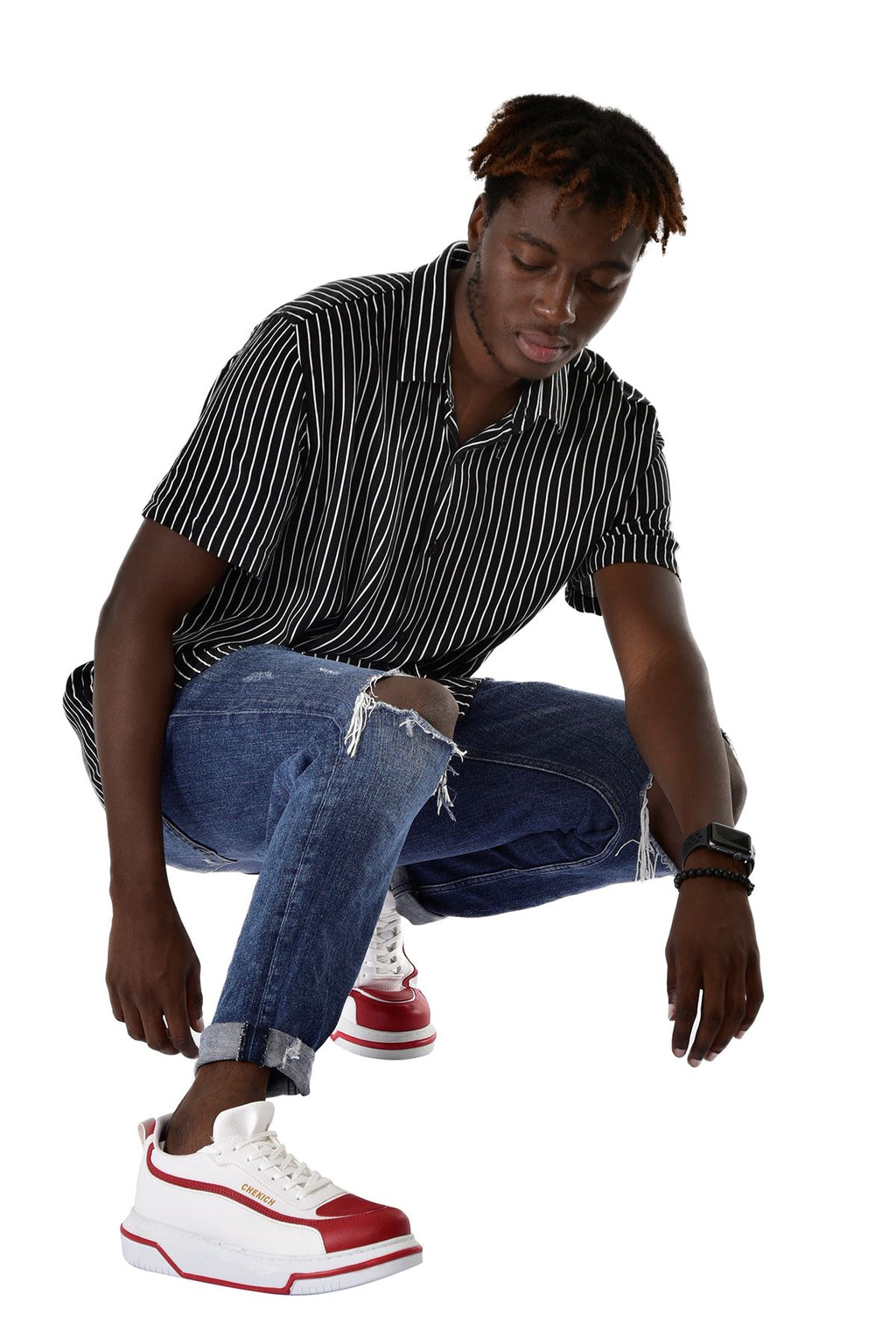 Signature Line Up Erkek Bağcıklı Sneaker Kırmızı Beyaz