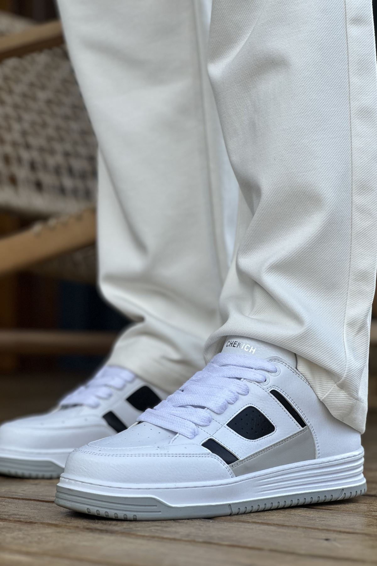 Avax Premium Kalite Erkek Sneaker Beyaz Siyah