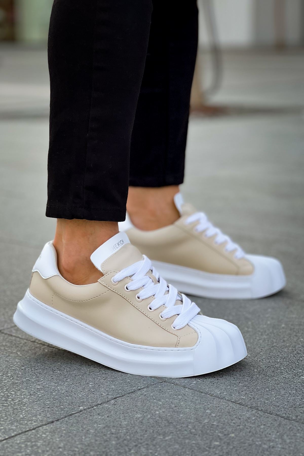 Artenay  Premium Bağcıklı Erkek Sneaker Bej