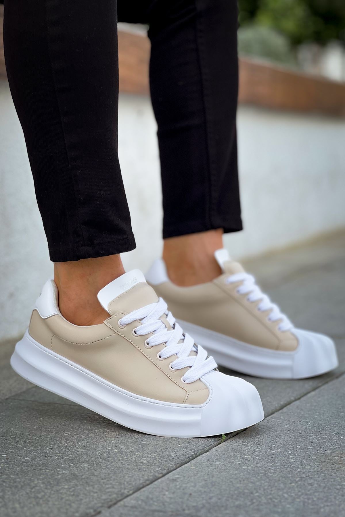 Artenay  Premium Bağcıklı Erkek Sneaker Bej