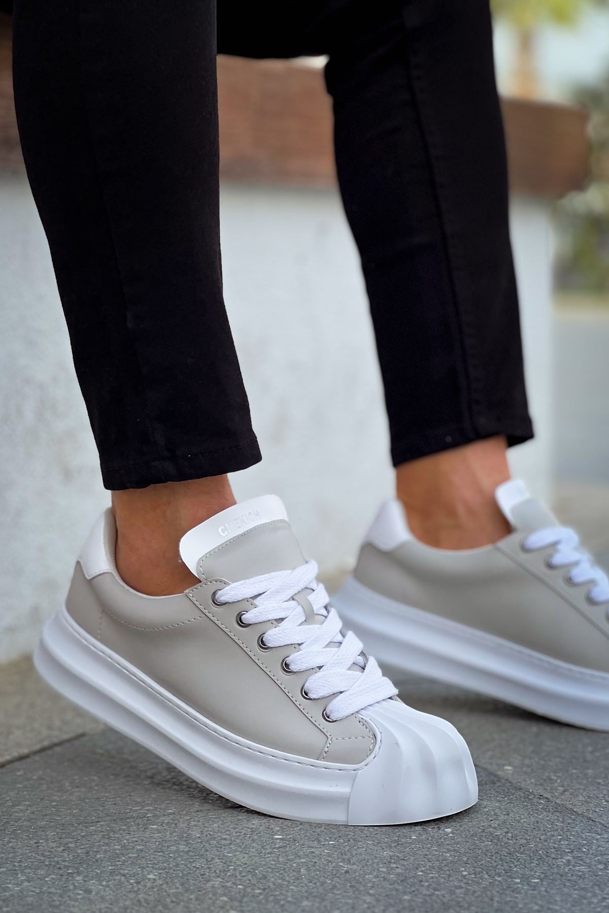 Artenay  Premium Bağcıklı Erkek Sneaker Gri