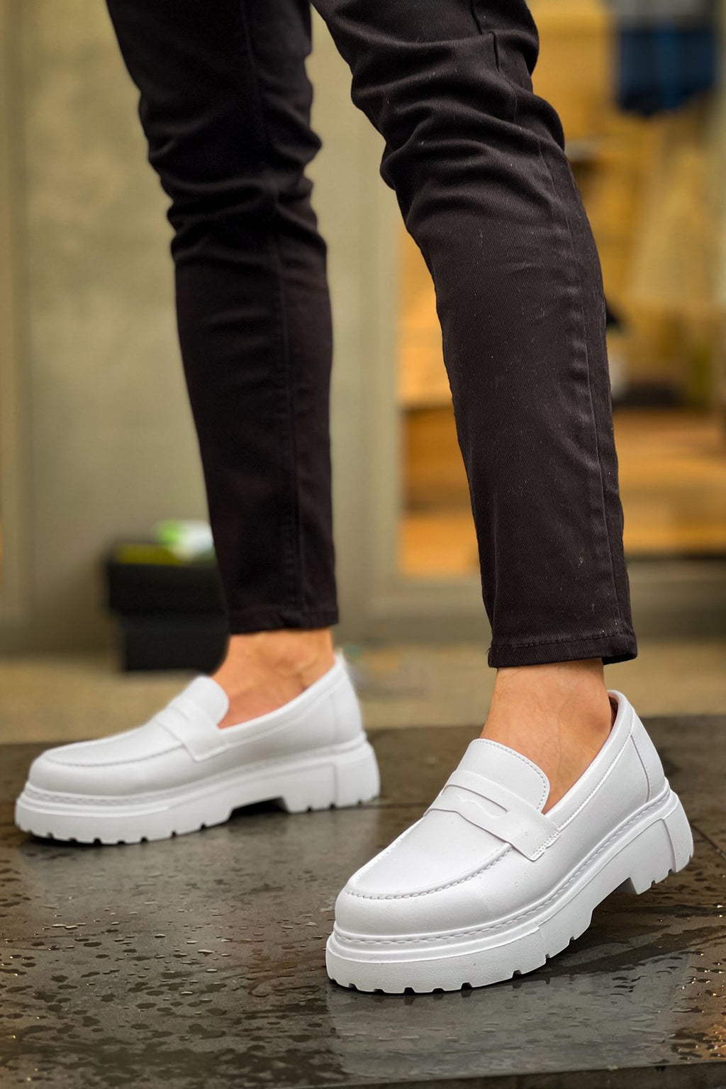 ZRC2417 Premium Günlük Erkek Klasik Ayakkabı Beyaz