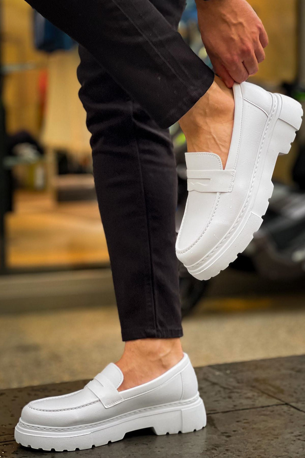 ZRC2417 Premium Günlük Erkek Klasik Ayakkabı Beyaz