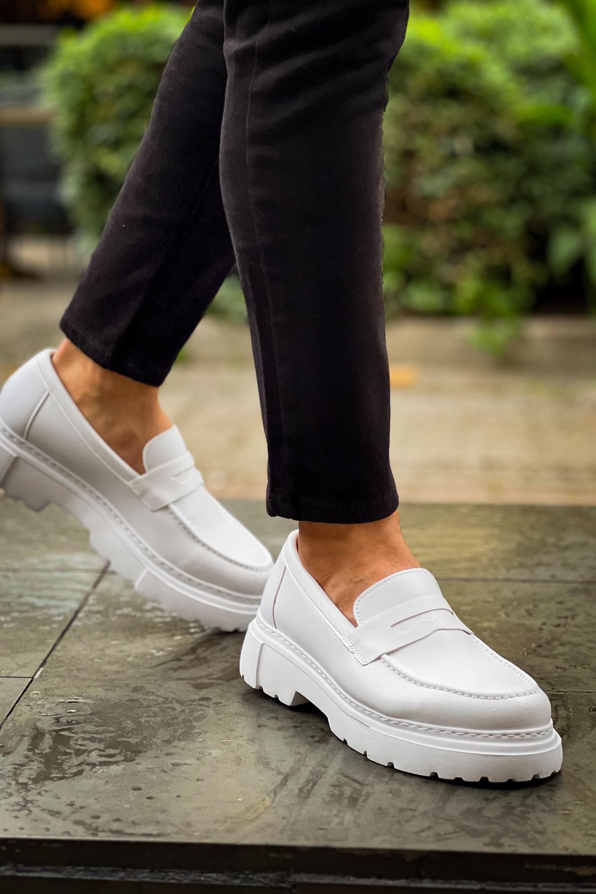 ZRC2417 Premium Günlük Erkek Klasik Ayakkabı Beyaz