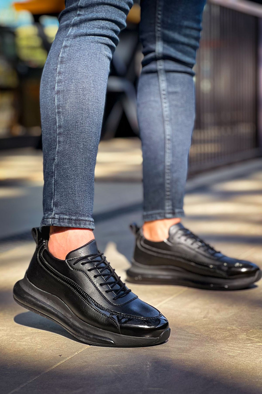 First Premium Özel Taban Erkek Sneaker Siyah