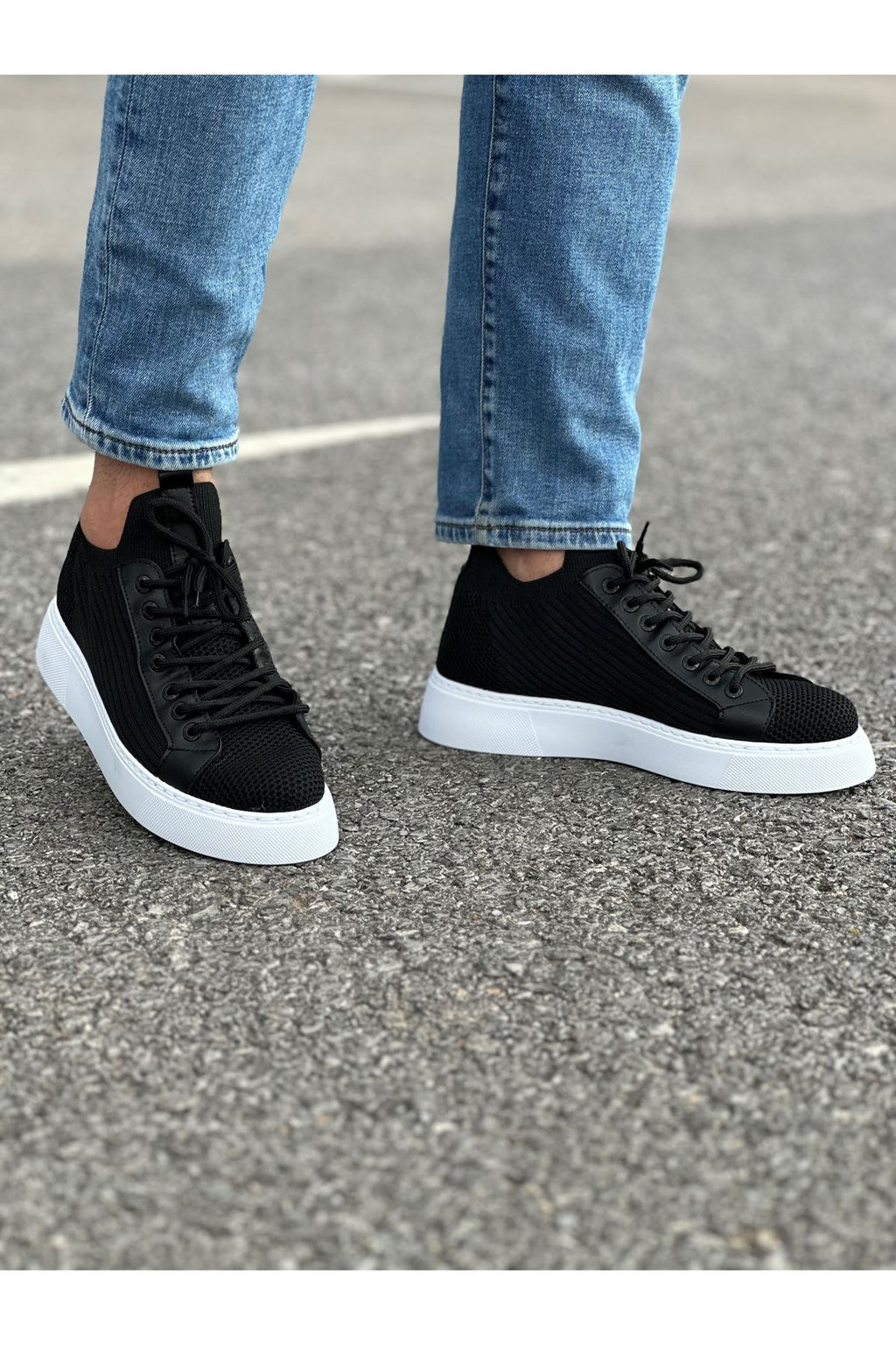 ZRC2423 Günlük Rahat Triko Erkek Spor Ayakkabı Siyah