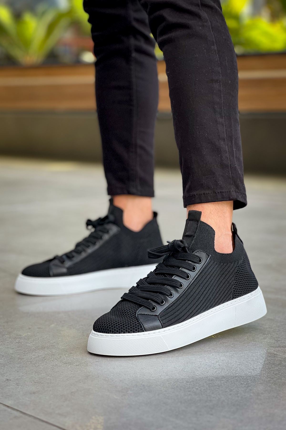 ZRC2423 Günlük Rahat Triko Erkek Spor Ayakkabı Siyah