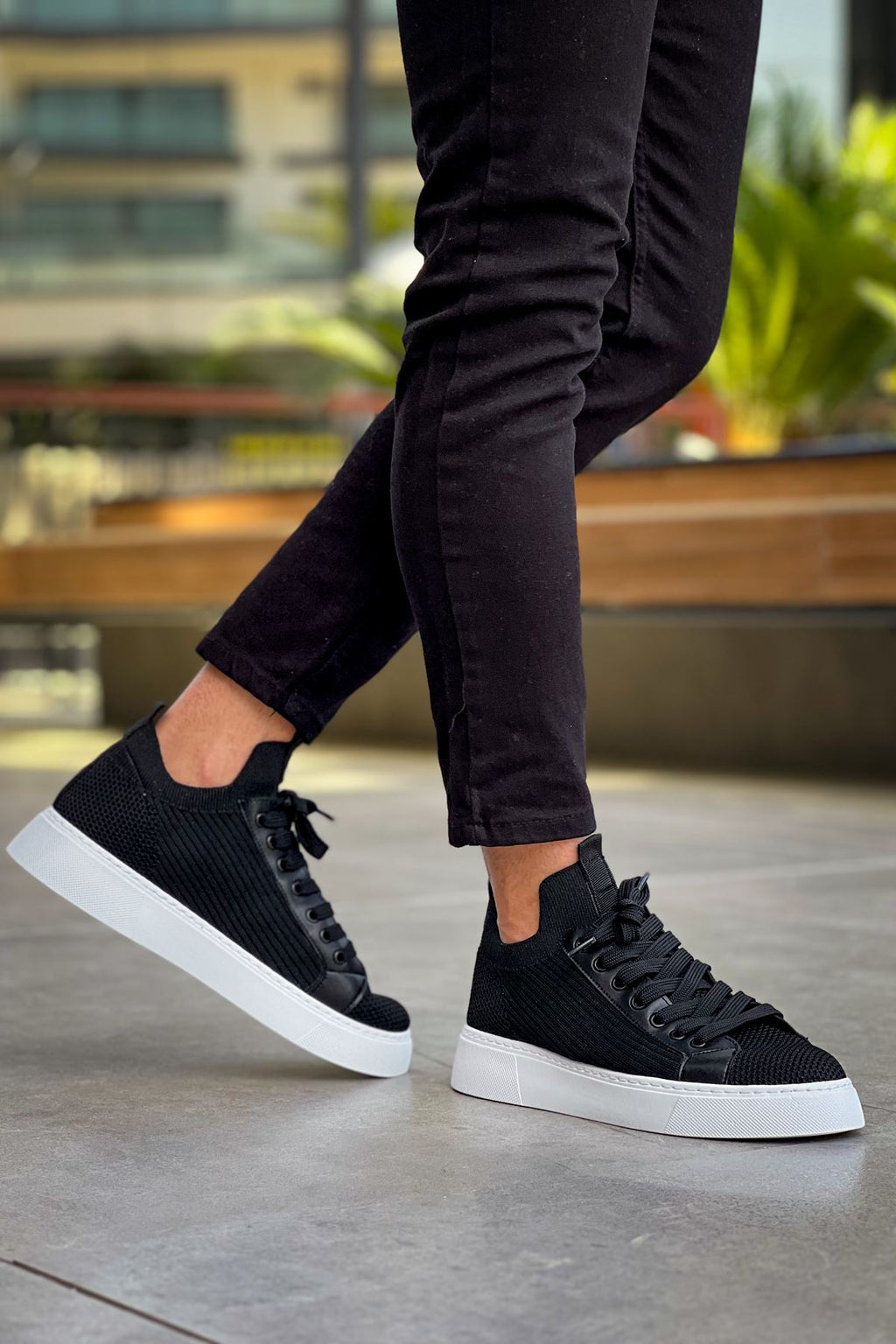 ZRC2423 Günlük Rahat Triko Erkek Spor Ayakkabı Siyah