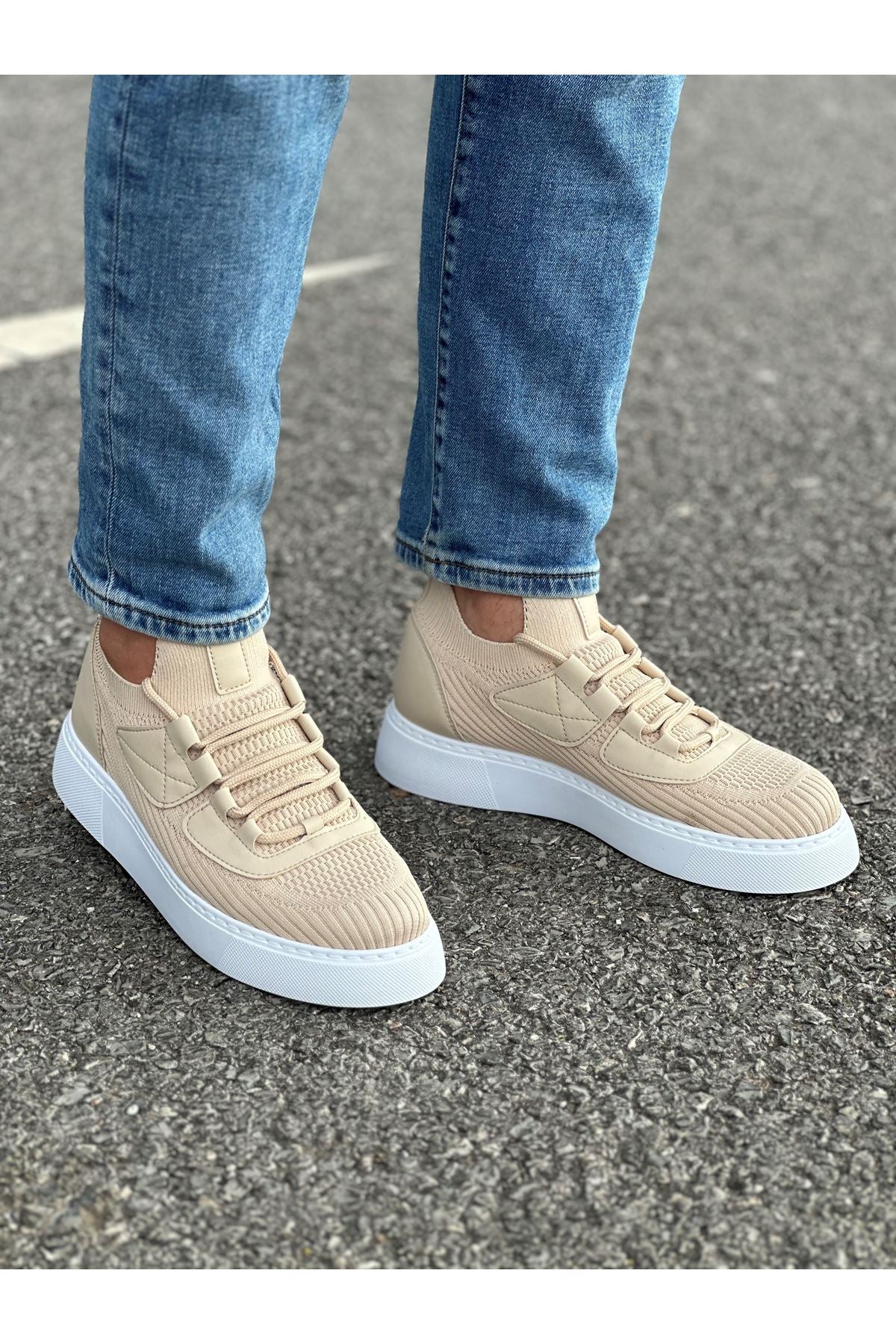 Triko Premium Günlük Ultra Rahat Erkek Ayakkabı Bej