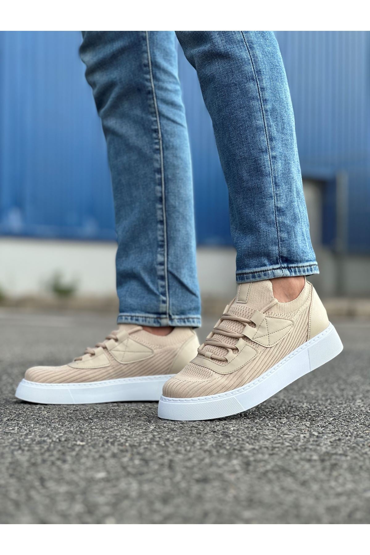 Triko Premium Günlük Ultra Rahat Erkek Ayakkabı Bej