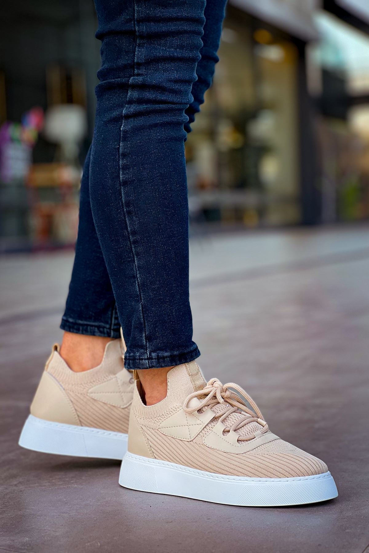 Triko Premium Günlük Ultra Rahat Erkek Ayakkabı Bej