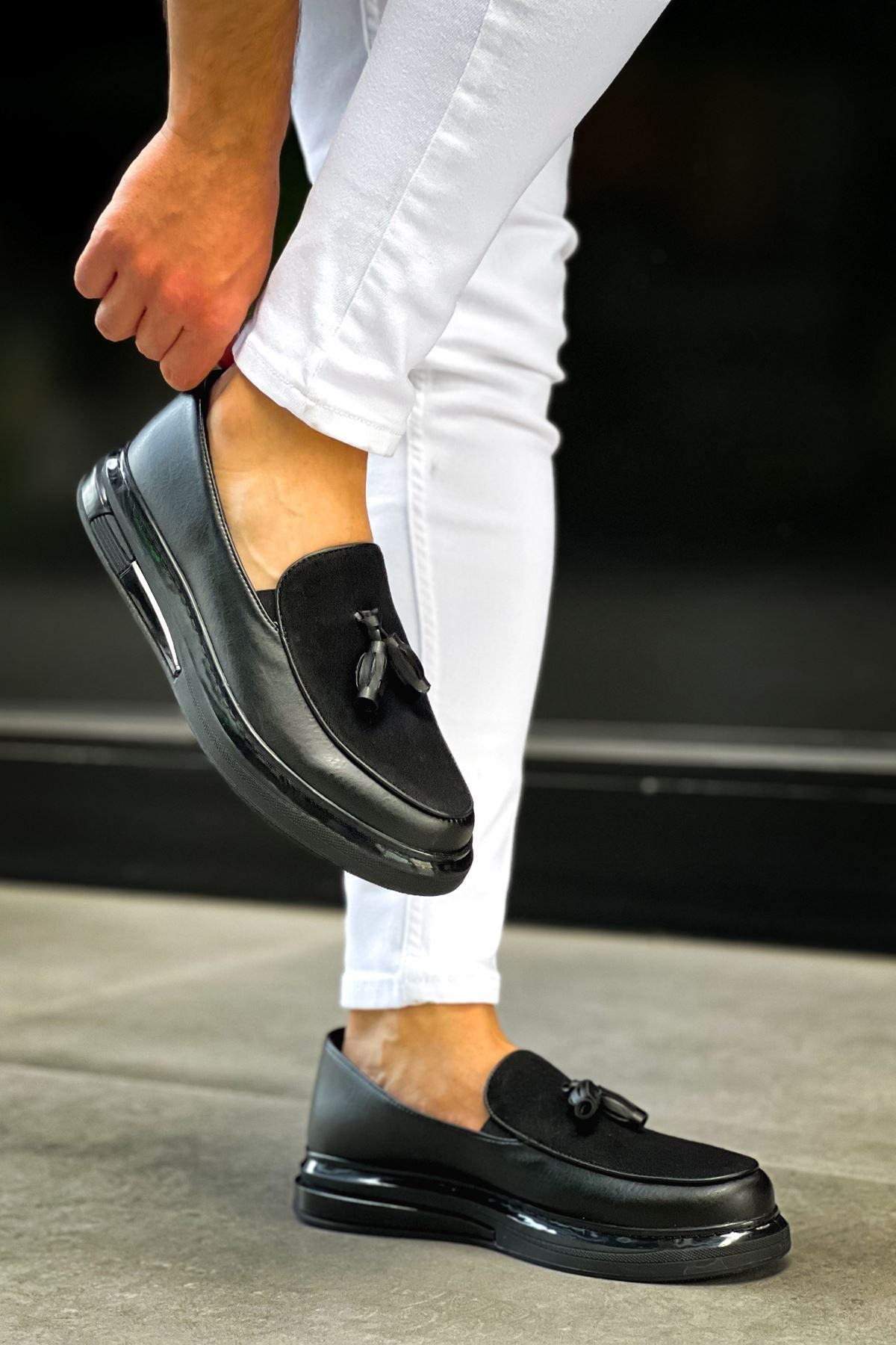 ZRC2502 Premium Erkek Loafer Klasik Ayakkabı Siyah