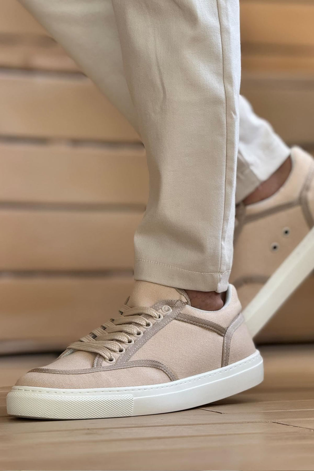 ZR-2505 Casual Keten Günlük Erkek Ayakkabı Bej