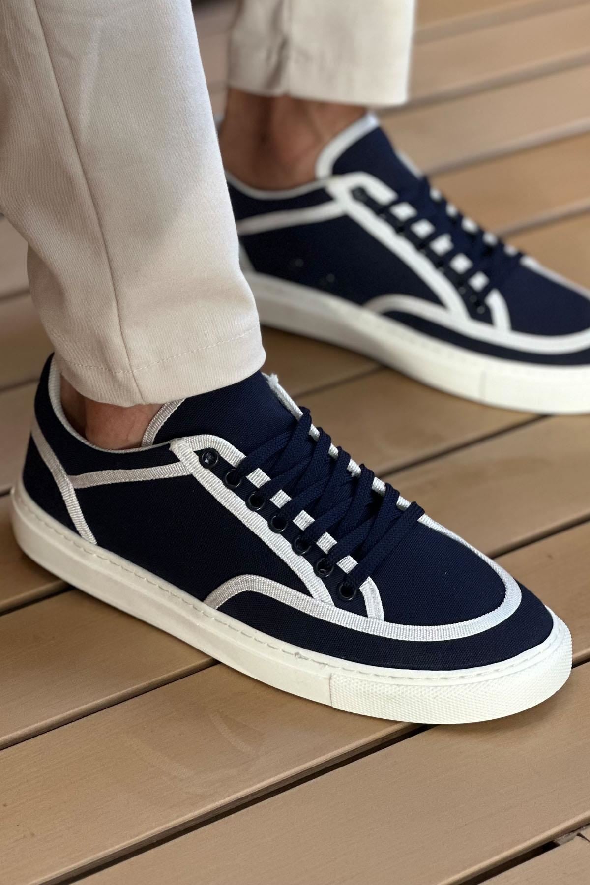 ZR-2505 Casual Keten Günlük Erkek Ayakkabı Lacivert