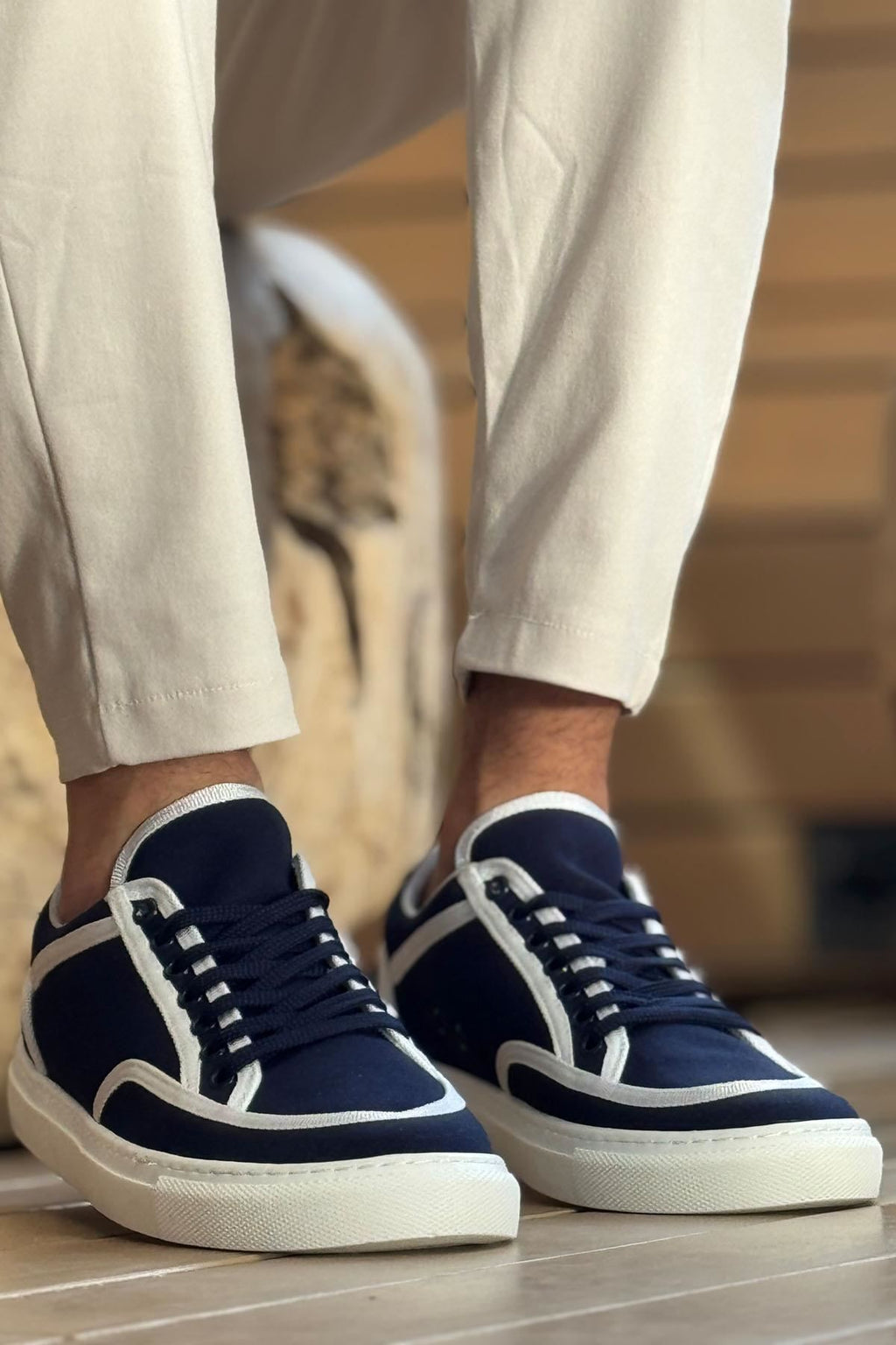 ZR-2505 Casual Keten Günlük Erkek Ayakkabı Lacivert