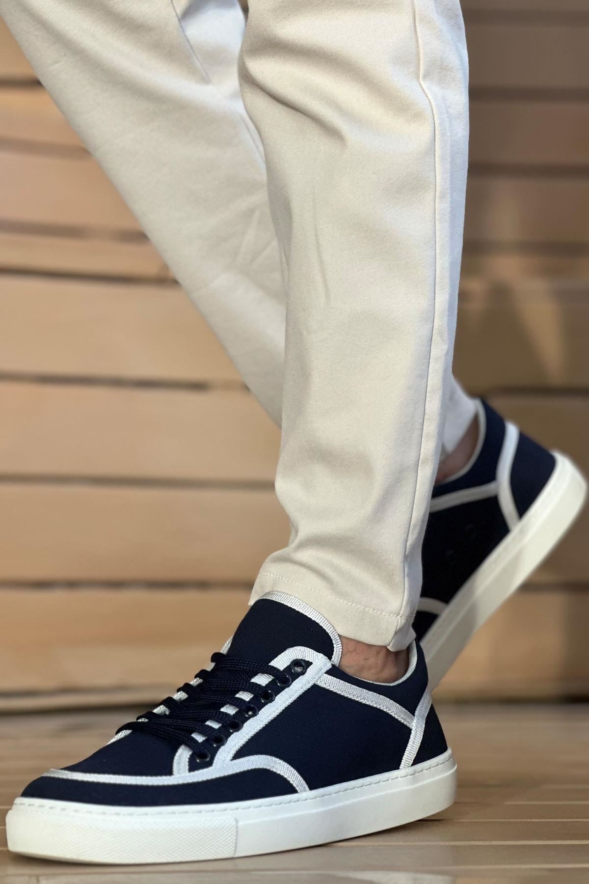 ZR-2505 Casual Keten Günlük Erkek Ayakkabı Lacivert