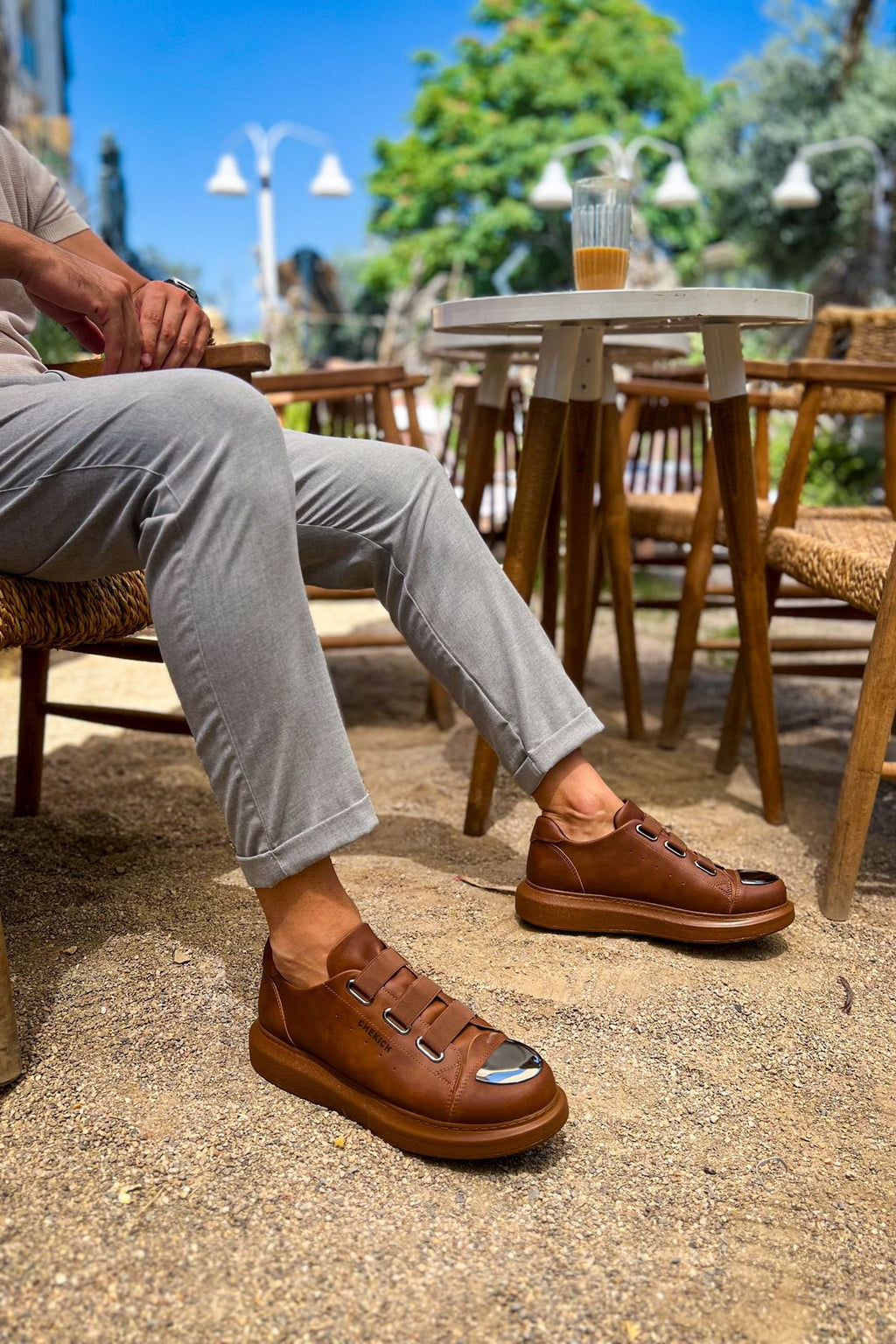 Mirorex Premium Comfort Lastikli Erkek Spor Ayakkabı Taba