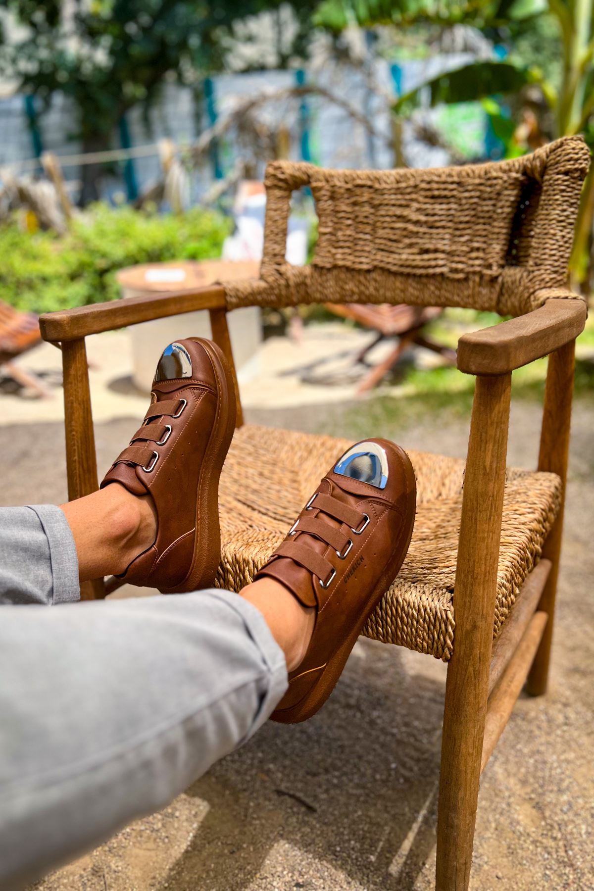 Mirorex Premium Comfort Lastikli Erkek Spor Ayakkabı Taba