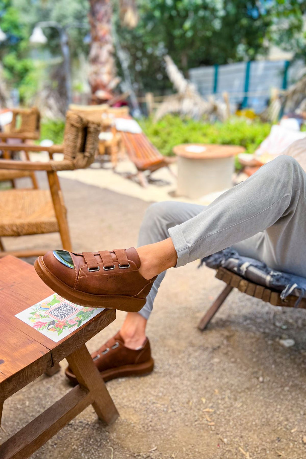 Mirorex Premium Comfort Lastikli Erkek Spor Ayakkabı Taba